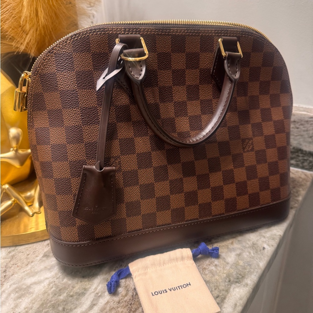 Louis Vuitton Brown Checkered Satchel